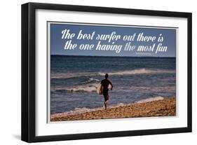 The Best Surfer Duke Kahanamoku Quote Poster-null-Framed Photo