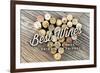 The Best Wines - Cork Heart - Sentiment-Lantern Press-Framed Art Print