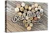 The Best Wines - Cork Heart - Sentiment-Lantern Press-Stretched Canvas