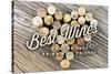 The Best Wines - Cork Heart - Sentiment-Lantern Press-Stretched Canvas