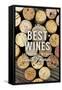 The Best Wines - Wine Corks - Sentiment-Lantern Press-Framed Stretched Canvas