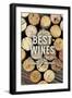 The Best Wines - Wine Corks - Sentiment-Lantern Press-Framed Art Print