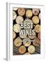 The Best Wines - Wine Corks - Sentiment-Lantern Press-Framed Art Print