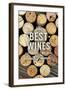 The Best Wines - Wine Corks - Sentiment-Lantern Press-Framed Art Print