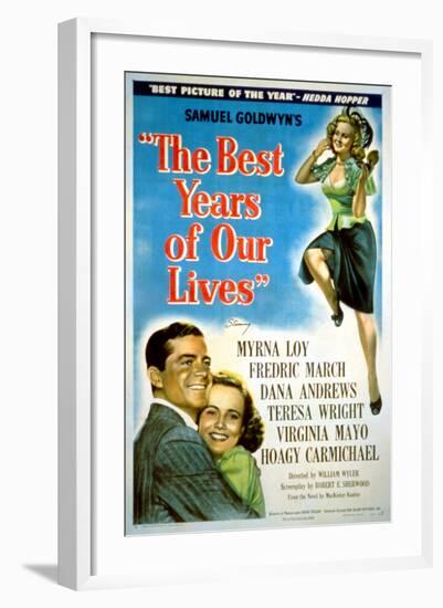 The Best Years of Our Lives, Dana Andrews, Teresa Wright, Virginia Mayo, 1946-null-Framed Art Print