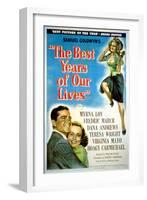 The Best Years of Our Lives, Dana Andrews, Teresa Wright, Virginia Mayo, 1946-null-Framed Art Print