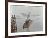 The Beta Fire Float with Hoses, River Thames, London, 1910-null-Framed Photographic Print