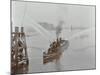 The Beta Fire Float with Hoses, River Thames, London, 1910-null-Mounted Photographic Print