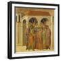 The Betrayal by Judas, Detail of Tile from Episodes from Christ's Passion and Resurrection-Duccio Di buoninsegna-Framed Giclee Print