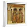 The Betrayal by Judas, Detail of Tile from Episodes from Christ's Passion and Resurrection-Duccio Di buoninsegna-Framed Giclee Print