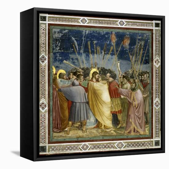 The Betrayal of Christ-Giotto di Bondone-Framed Stretched Canvas