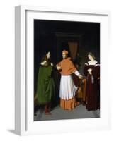 The Betrothal of Raphael and the Niece of Cardinal Bibbiena-Jean-Auguste-Dominique Ingres-Framed Giclee Print