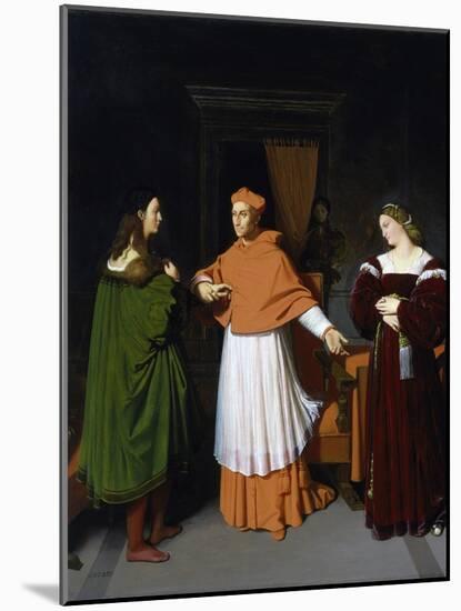 The Betrothal of Raphael and the Niece of Cardinal Bibbiena-Jean-Auguste-Dominique Ingres-Mounted Giclee Print