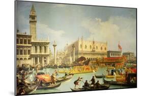 The Betrothal of the Venetian Doge to the Adriatic Sea, circa 1739-30-Canaletto-Mounted Giclee Print