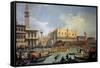 The Betrothal of the Venetian Doge to the Adriatic Sea-Canaletto-Framed Stretched Canvas