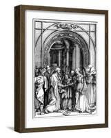 The Betrothal of the Virgin, from the Life of the Virgin, C.1504-Albrecht Dürer-Framed Giclee Print