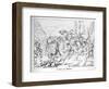 The Betrothed of Rheinstein Flees from the Forced Marriage, Engraved by J. Dielmann-Alfred Rethel-Framed Giclee Print