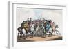 The Betting Post, Humours of Fox Hunting, 1799-Thomas Rowlandson-Framed Giclee Print