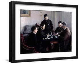 The Bezique Game, 1881-Gustave Caillebotte-Framed Giclee Print