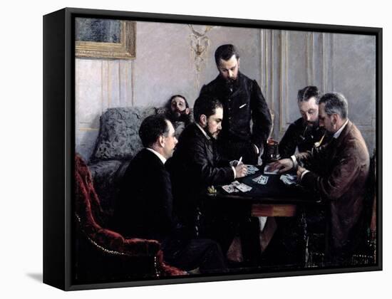 The Bezique Game, 1881-Gustave Caillebotte-Framed Stretched Canvas