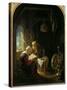 The Bible Lesson, or Anne and Tobias-Gerrit or Gerard Dou-Stretched Canvas