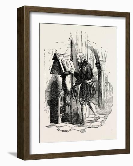 The Bible Opened to the People-null-Framed Giclee Print