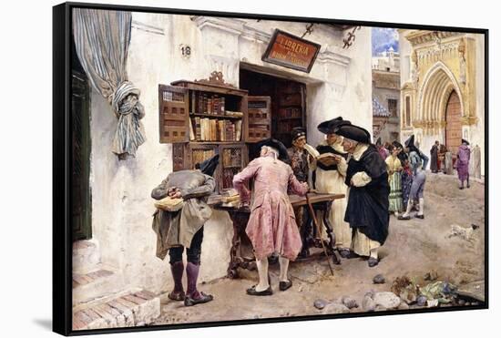 The Bibliophiles, 1879-Luis Jimenez Y Aranda-Framed Stretched Canvas