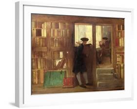 The Bibliophilist's Haunt or Creech's Bookshop-William Fettes Douglas-Framed Giclee Print