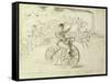 The Bicycle Messenger-Winslow Homer-Framed Stretched Canvas