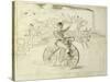 The Bicycle Messenger-Winslow Homer-Stretched Canvas