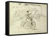 The Bicycle Messenger-Winslow Homer-Framed Stretched Canvas