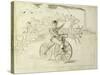 The Bicycle Messenger-Winslow Homer-Stretched Canvas