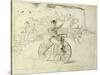 The Bicycle Messenger-Winslow Homer-Stretched Canvas