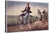 The (Bicycle) Velocipede-Currier & Ives-Stretched Canvas