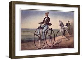 The (Bicycle) Velocipede-Currier & Ives-Framed Giclee Print