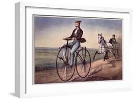 The (Bicycle) Velocipede-Currier & Ives-Framed Giclee Print