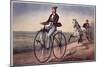 The (Bicycle) Velocipede-Currier & Ives-Mounted Giclee Print
