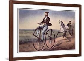 The (Bicycle) Velocipede-Currier & Ives-Framed Giclee Print