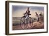 The (Bicycle) Velocipede-Currier & Ives-Framed Premium Giclee Print