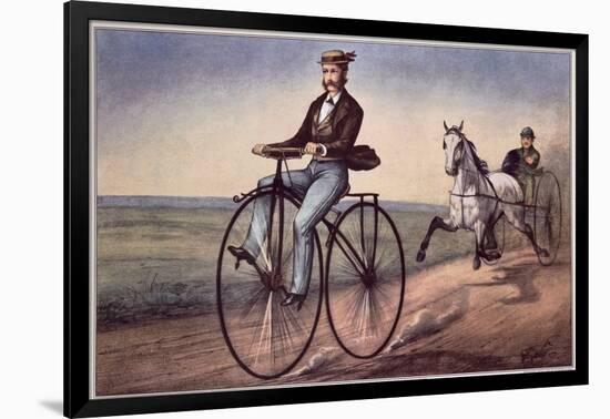 The (Bicycle) Velocipede-Currier & Ives-Framed Giclee Print