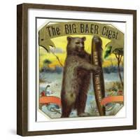 The Big Baer Cigar, Bear-Facts Brand Cigar Outer Box Label, Misspelling-Lantern Press-Framed Art Print