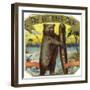 The Big Baer Cigar, Bear-Facts Brand Cigar Outer Box Label, Misspelling-Lantern Press-Framed Art Print