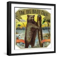 The Big Baer Cigar, Bear-Facts Brand Cigar Outer Box Label, Misspelling-Lantern Press-Framed Art Print