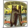 The Big Baer Cigar, Bear-Facts Brand Cigar Outer Box Label, Misspelling-Lantern Press-Mounted Art Print