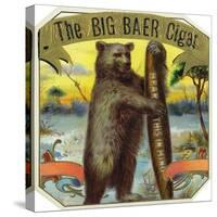 The Big Baer Cigar, Bear-Facts Brand Cigar Outer Box Label, Misspelling-Lantern Press-Stretched Canvas