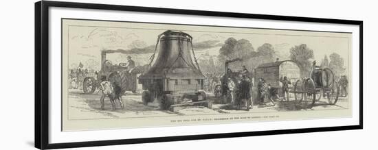 The Big Bell for St Paul's, Procession on the Road to London-null-Framed Premium Giclee Print