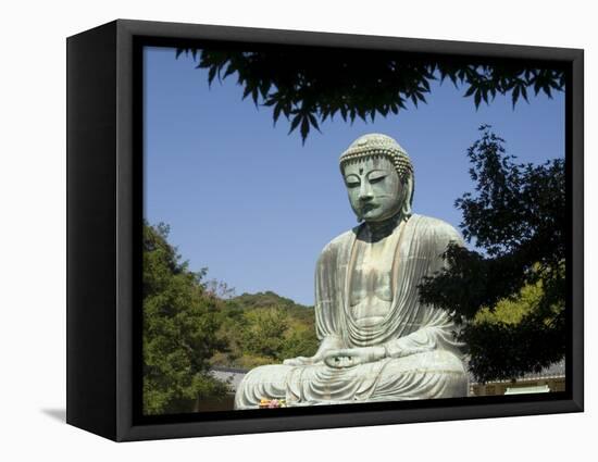 The Big Buddha Statue, Kamakura City, Kanagawa Prefecture, Japan-Christian Kober-Framed Stretched Canvas