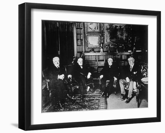 The Big Four at the Paris Peace Conference, 1919-null-Framed Photographic Print