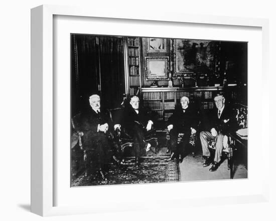 The Big Four at the Paris Peace Conference, 1919-null-Framed Photographic Print