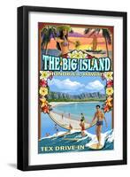 The Big Island - Honoka'a, Hawai'i - Montage-Lantern Press-Framed Art Print